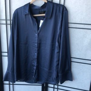 Silky button down blouse